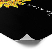 Ich stehe mit der ukrainischen Flagge Sonnenblumen Poster (Ecke)