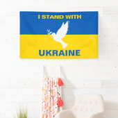 Ich stehe mit der ukrainischen Flagge Tauben Fried Banner (Insitu)