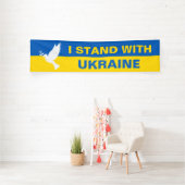 Ich stehe mit der ukrainischen Flagge Tauben Fried Banner (InSitu)