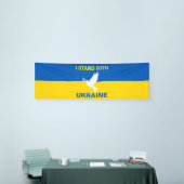 Ich stehe mit der ukrainischen Flagge Tauben Fried Banner (Messeveranstaltung)