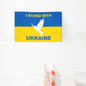 Ich stehe mit der ukrainischen Flagge Tauben Fried Banner (InSitu)