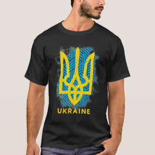 Ich stehe mit der ukrainischen Flagge Ukraine T-Shirt