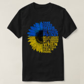 Ich stehe mit der ukrainischen Flaggenstütze für S T-Shirt (Design vorne)