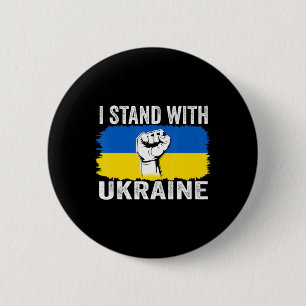 Ich stehe mit der ukrainischen Flaggenunterstützun Button