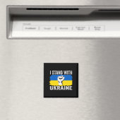 Ich stehe mit der ukrainischen Flaggenunterstützun Magnet (In Situ (Geschirrspüler))