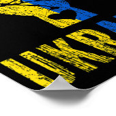 Ich stehe mit der ukrainischen Flaggenunterstützun Poster (Ecke)