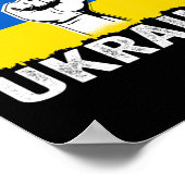 Ich stehe mit der ukrainischen Flaggenunterstützun Poster (Ecke)