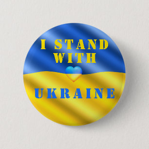 Ich stehe mit der ukrainischen Freiheit Frieden uk Button