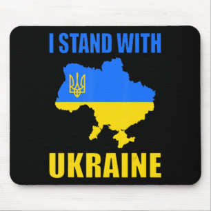 Ich stehe mit der ukrainischen Karte und ukrainisc Mousepad
