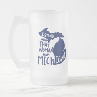 Ich stehe mit dieser Frau aus Michigan da Mattglas Bierglas