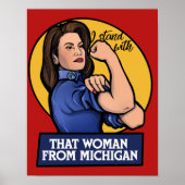 Ich stehe mit dieser Frau aus Michigan da Poster (Vorne)