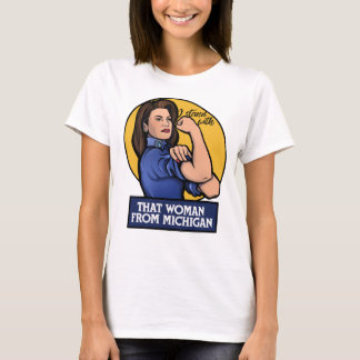 Ich stehe mit dieser Frau aus Michigan da T-Shirt
