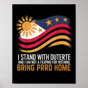 Ich stehe mit Duterte im nicht philippino für nich Poster