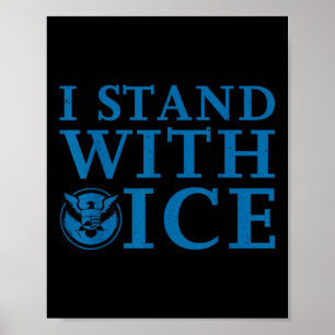Ich stehe mit Eis Poster