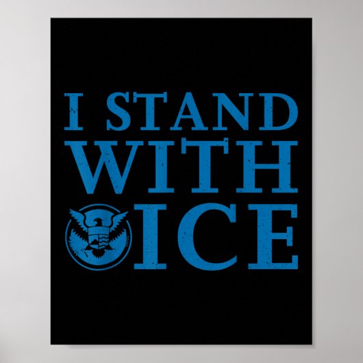 Ich stehe mit Eis Poster (Vorne)