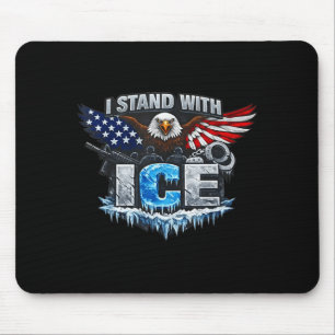 Ich stehe mit Eisunterstützung Eis Mousepad