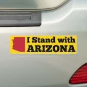 Ich stehe mit gelbem Autoaufkleber Arizonas (Auf Auto)