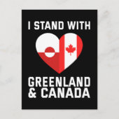 Ich stehe mit Grönland und Kanada Postkarte (Vorderseite)
