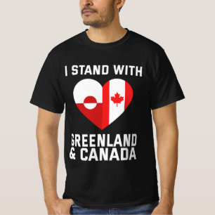 Ich stehe mit Grönland und Kanada T-Shirt