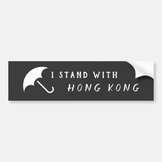 Ich stehe mit Hongkong Autoaufkleber (Vorne)