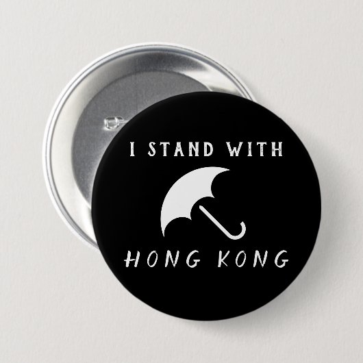 Ich stehe mit Hongkong Button (Vorne & Hinten)