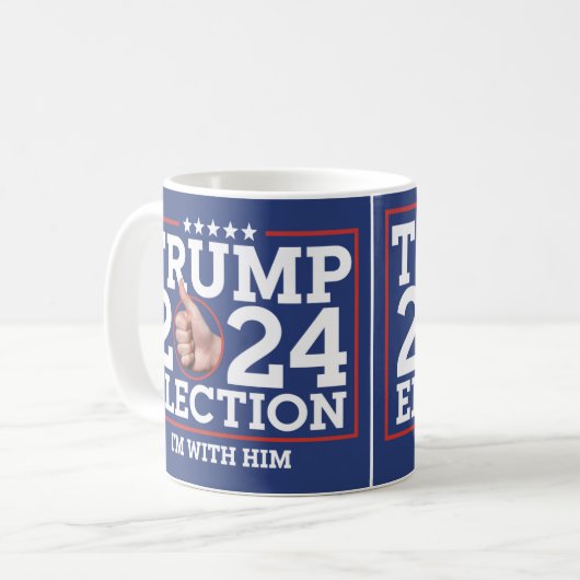Ich stehe mit ihm - Präsident Trump - Tasse (Vorderseite Links)