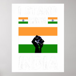 Ich stehe mit India Poster