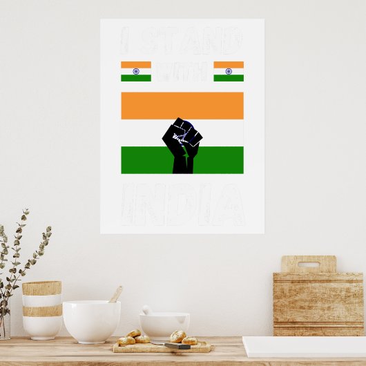 Ich stehe mit India Poster (Küche)