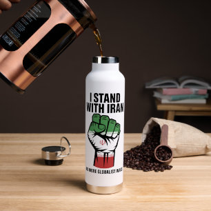 Ich stehe mit Iran Anti-Kriegs-Wasserflasche Trinkflasche