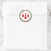 Ich stehe mit Iran Runder Aufkleber (Tasche)