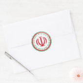Ich stehe mit Iran Runder Aufkleber (Umschlag)
