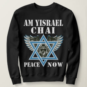 Ich stehe mit Israel am Israel Chai, Frieden jetzt Sweatshirt