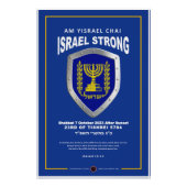 Ich stehe mit Israel - Am Yisrael Chai Poster (Vorderseite)