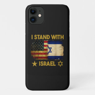 Ich stehe mit Israel Amerika-Flagge Case-Mate iPhone Hülle