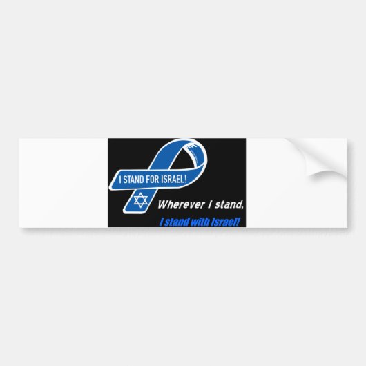 ich stehe mit Israel-Autoaufkleber Autoaufkleber (Vorne)