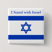 Ich stehe mit Israel Button (Vorderseite)