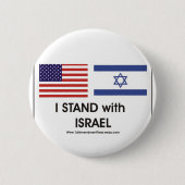 Ich stehe mit Israel Button (Vorderseite)
