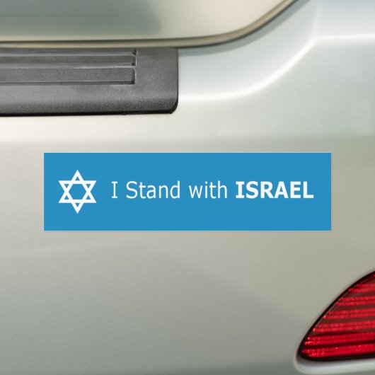 Ich stehe mit ISRAEL-Davidsstern Autoaufkleber (Auf Auto)