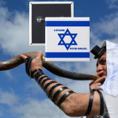 Ich stehe mit Israel Flag Star von David Button
