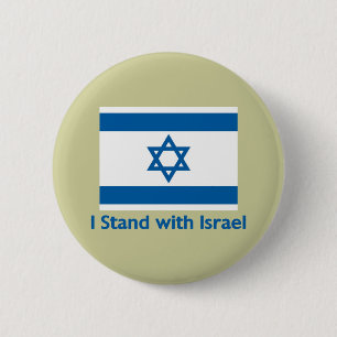 Ich stehe mit Israel Geschenke und T-Shirts Button