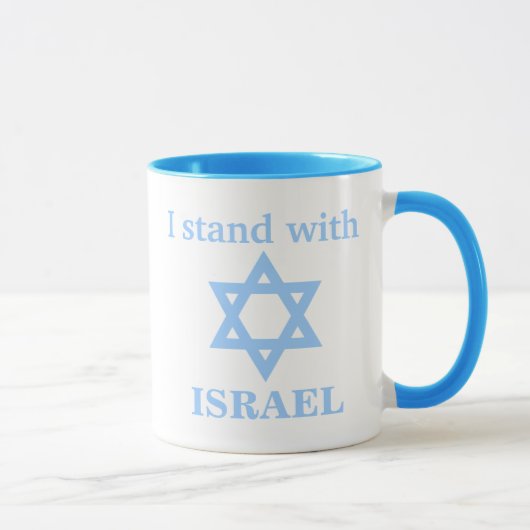 Ich stehe mit ISRAEL Light Blue Star von David Tasse (Rechts)