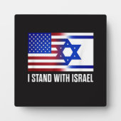 Ich stehe mit Israel patriotisch Fotoplatte (Vorderseite)