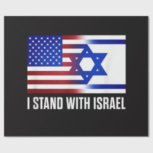 Ich stehe mit Israel patriotisch Geschenkpapier