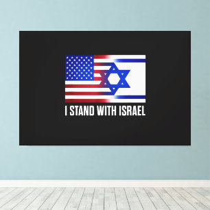 Ich stehe mit Israel patriotisch Leinwanddruck
