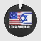 Ich stehe mit Israel patriotisch Ornament (Vorderseite)
