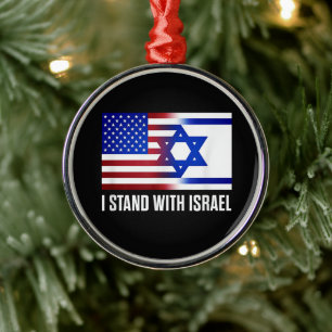 Ich stehe mit Israel patriotisch Ornament Aus Metall