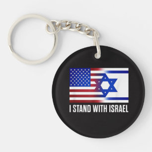 Ich stehe mit Israel patriotisch Schlüsselanhänger