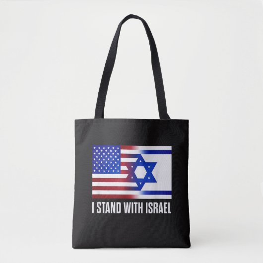 Ich stehe mit Israel patriotisch Tasche (Vorderseite)
