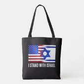 Ich stehe mit Israel patriotisch Tasche (Rückseite)