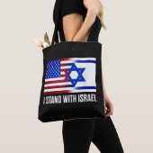Ich stehe mit Israel patriotisch Tasche (Von Nahem)